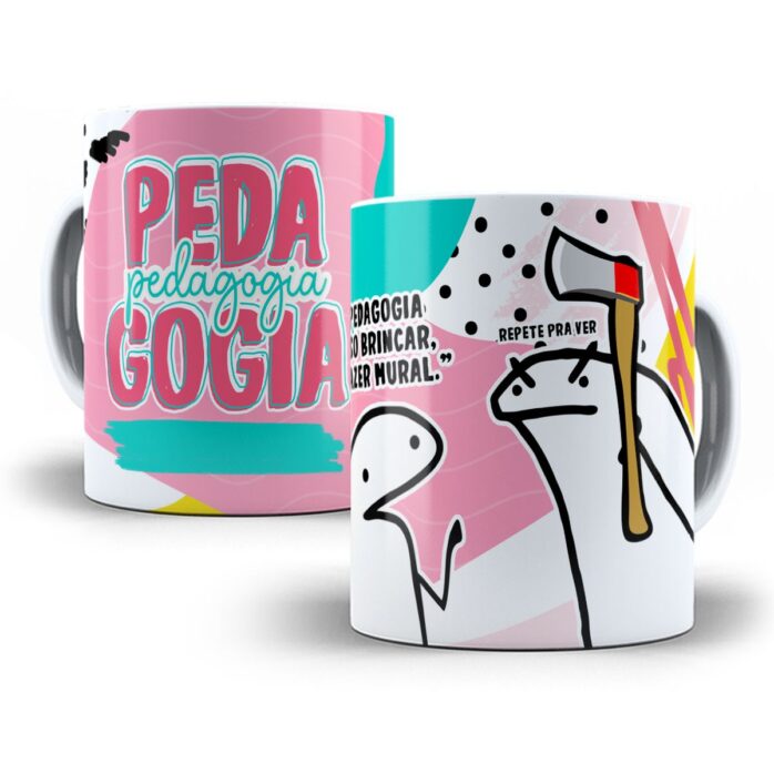 Arte Sublimacao Caneca Pedagogia Flork Profissoes Jpg 2