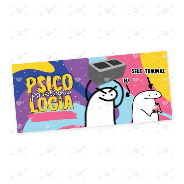 Arte Sublimação Caneca Psicologia Flork Profissões Jpg