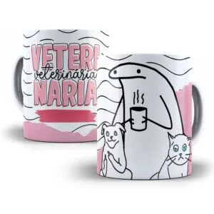 Arte Sublimação Caneca Veterinária Flork Profissões Jpg