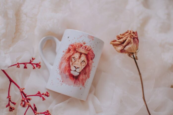Artes Avulsa Leão Pink