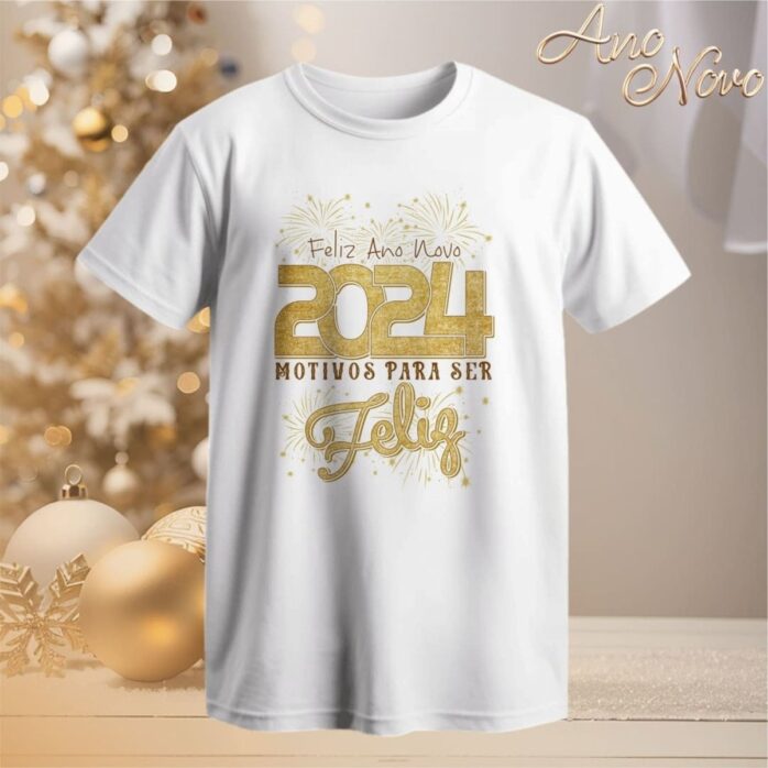 Artes Camisetas Ano Novo 2024