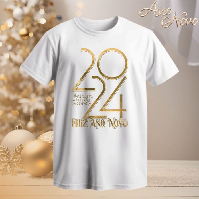 Artes Camisetas Ano Novo 2024