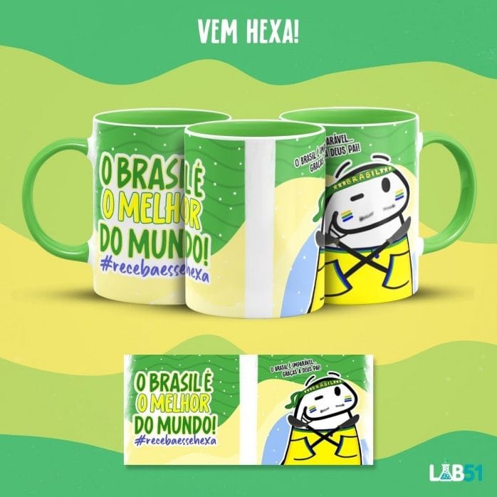 Artes Caneca Copa Do Mundo Flork Seleção Brasil 9 Arquivos