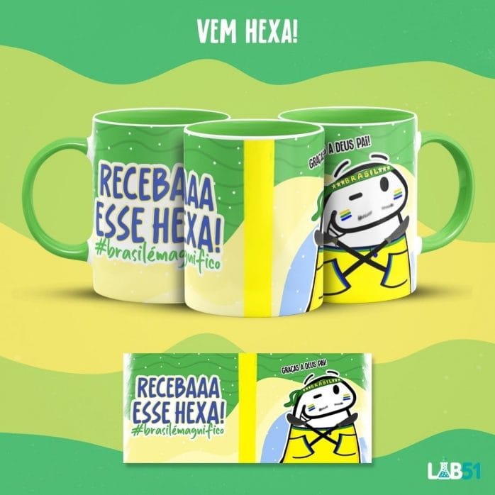 Artes Caneca Copa Do Mundo Flork Seleção Brasil 9 Arquivos