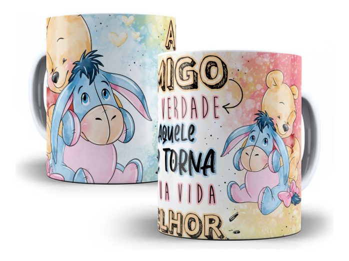 Artes Caneca E Almofada Dia Da Amizade Pooh E Amigos Corel