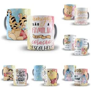 Artes Caneca E Almofada Dia Da Amizade Pooh E Amigos Corel 17 Artes Caneca E Almofada Dia Da Amizade Pooh E Amigos Corel