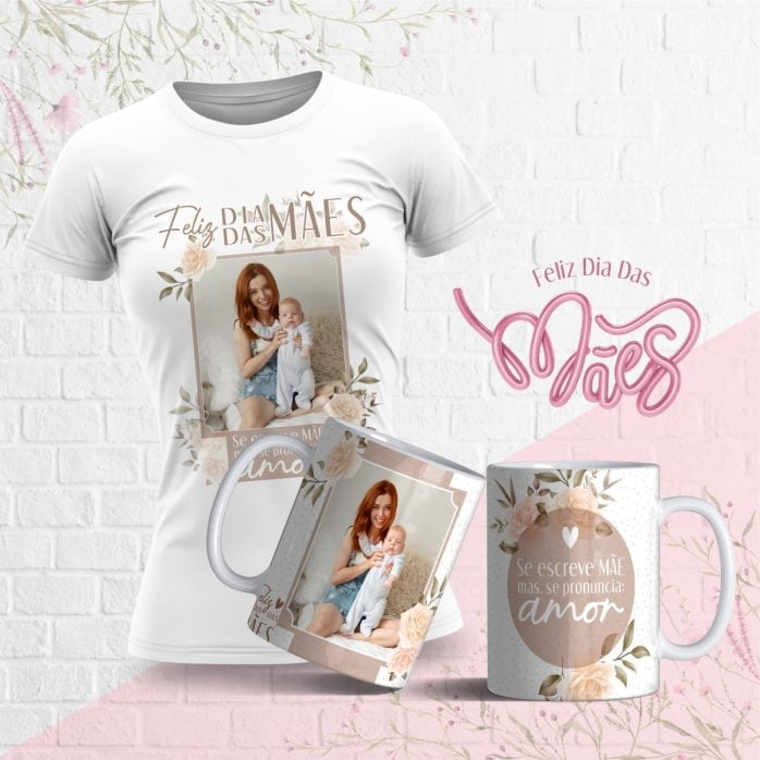 Artes Caneca E Camiseta Dia Das Mães Floral Em Corel Draw