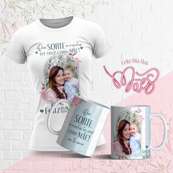 Artes Caneca E Camiseta Dia Das Mães Floral Em Corel Draw