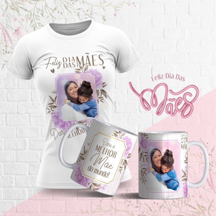 Artes Caneca E Camiseta Dia Das Mães Floral Em Corel Draw