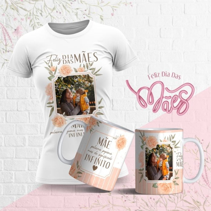 Artes Caneca E Camiseta Dia Das Mães Floral Em Corel Draw