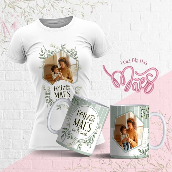 Artes Caneca E Camiseta Dia Das Mães Floral Em Corel Draw