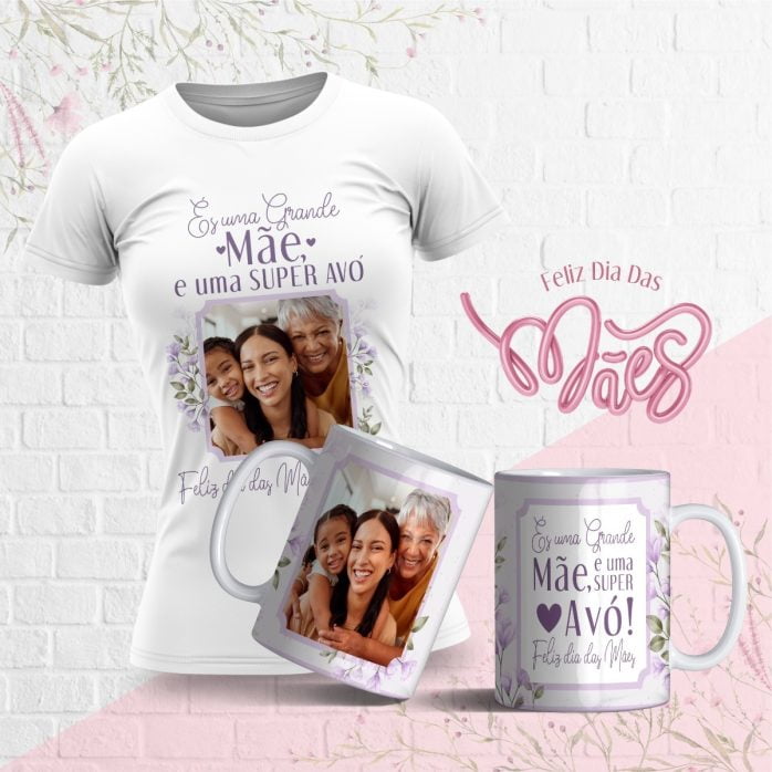 Artes Caneca E Camiseta Dia Das Mães Floral Em Corel Draw