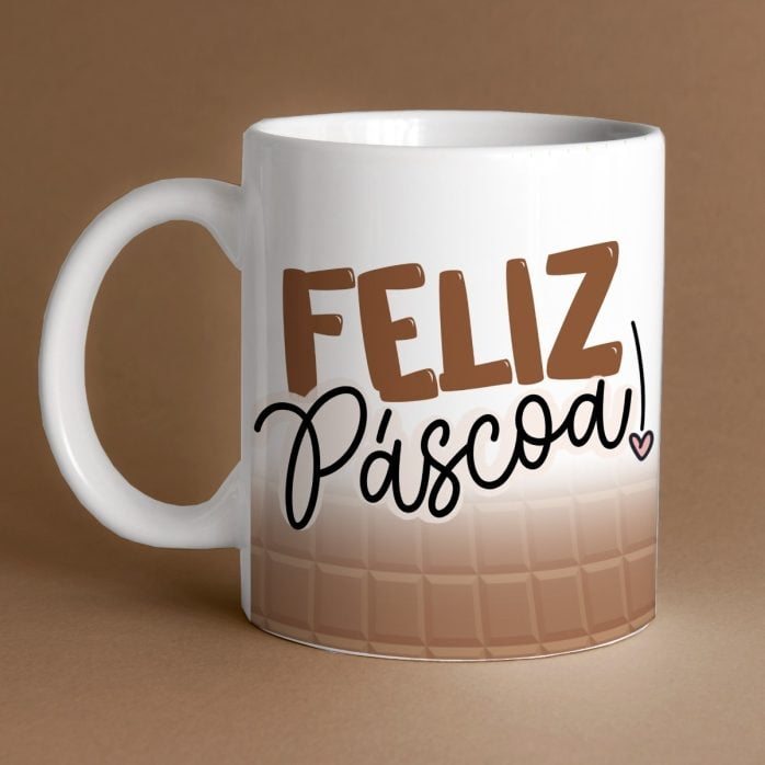 Artes Caneca Flork Páscoa Frases Divertidas Sublimação Png