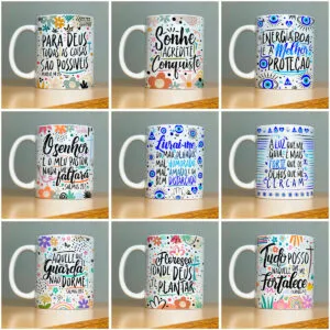 Artes Caneca Motivação Frases Religiosas Incentivo Força