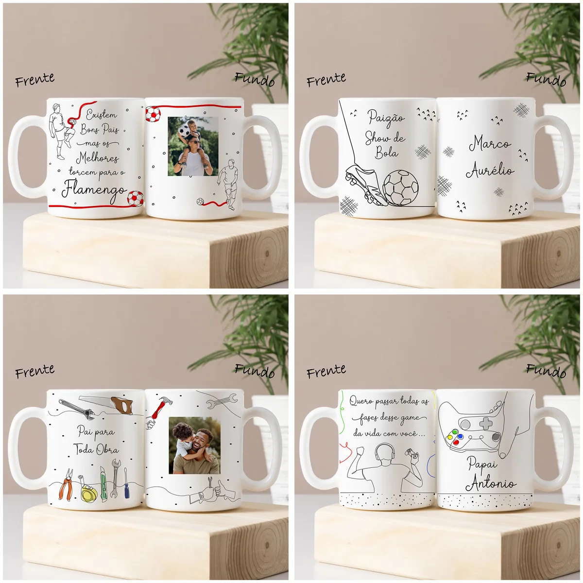 Artes Caneca Pais Em Linhas Dia dos Pais Completo Em Png