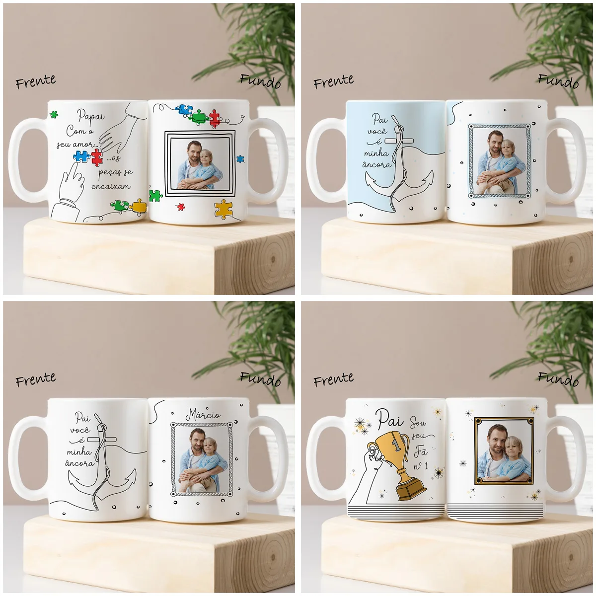 Artes Caneca Pais Em Linhas Dia dos Pais Completo Em Png