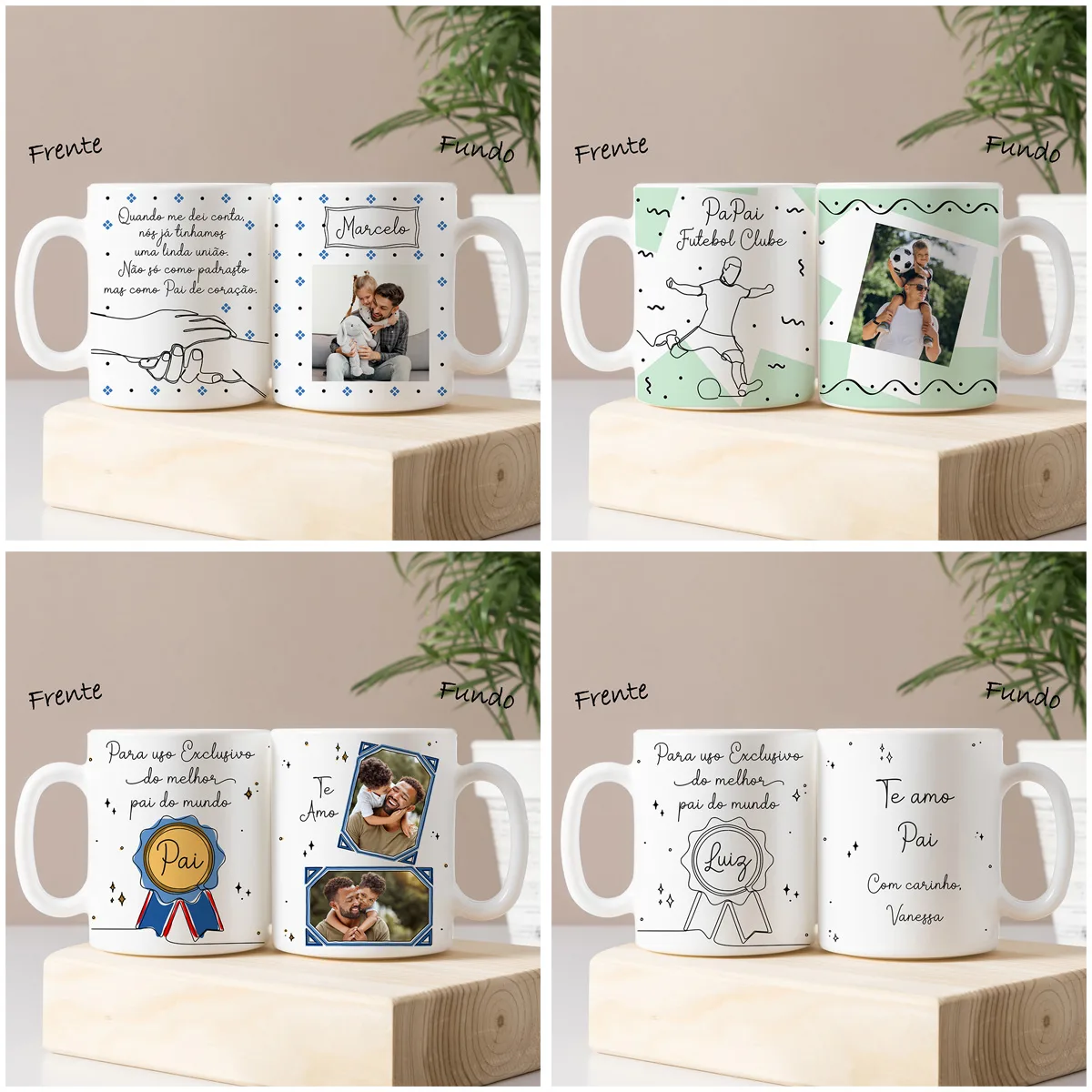 Artes Caneca Pais Em Linhas Dia dos Pais Completo Em Png