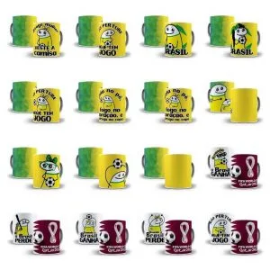 Artes Caneca Png Flork Brasil Copa Qatar 2022 Sublimação Png