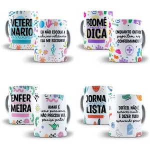 Artes Caneca Profissões Vol 1 Enfermeiro Cabeleireira Médico 8 Artes Caneca Profissões Vol 1 Enfermeiro Cabeleireira Médico