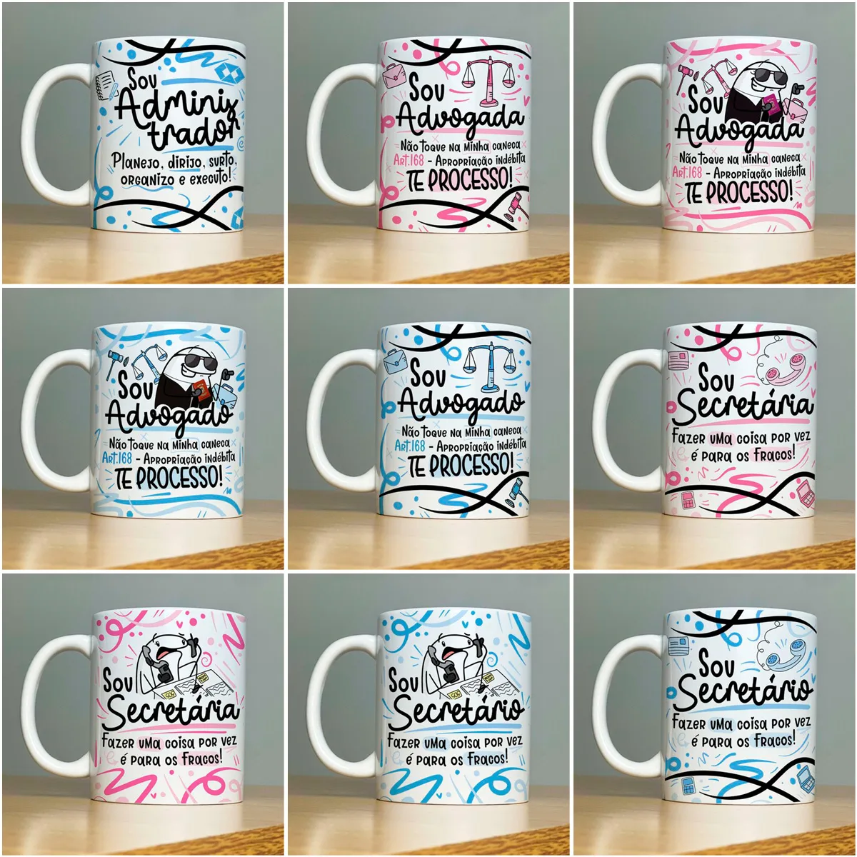 Artes Caneca Profissões Vol. 1 Secretária Veterinária Artesã 6 Artes Caneca Profissões Vol. 1 Secretária Veterinária Artesã