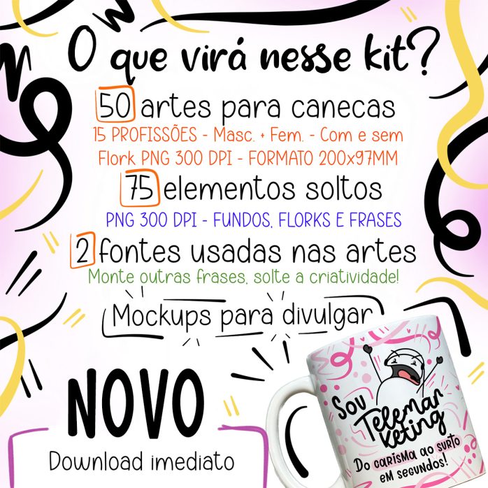 Artes Caneca Profissões Vol. 1 Secretária Veterinária Artesã