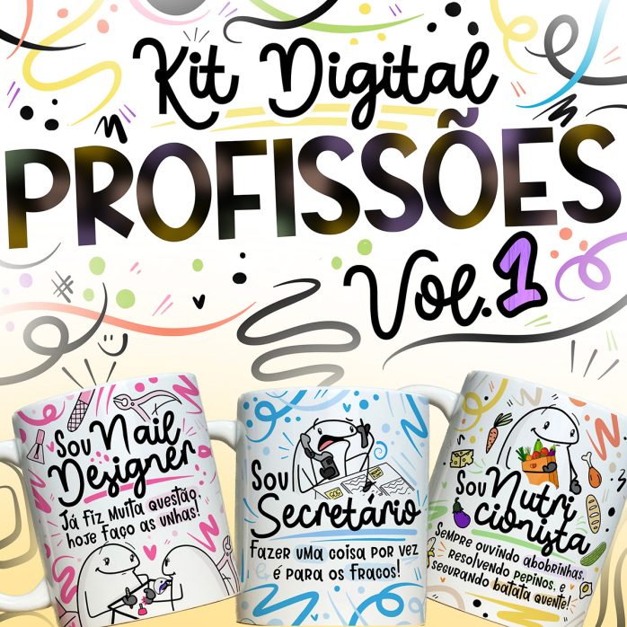 Artes Caneca Profissões Vol. 1 Secretária Veterinária Artesã