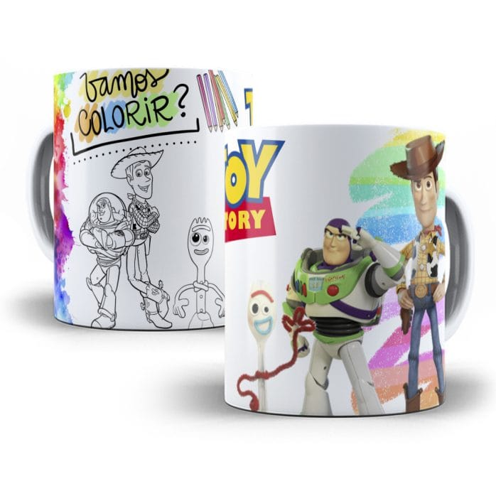 Artes Caneca Vamos Colorir Infantil Dia Crianças Em Corel
