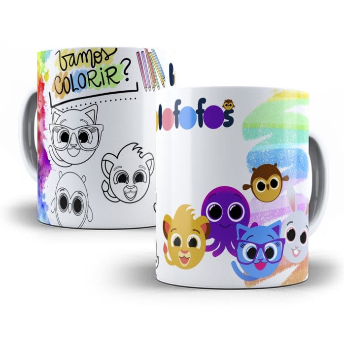 Artes Caneca Vamos Colorir Infantil Dia Crianças Em Corel