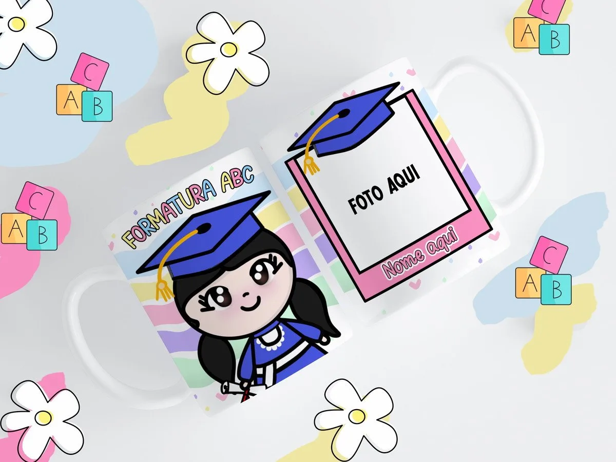 Artes Canecas Abc Menina