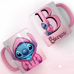 Artes Canecas Alfabeto Stitch Rosa Png e pdf 15 Artes Canecas Alfabeto Stitch Rosa Png e pdf
