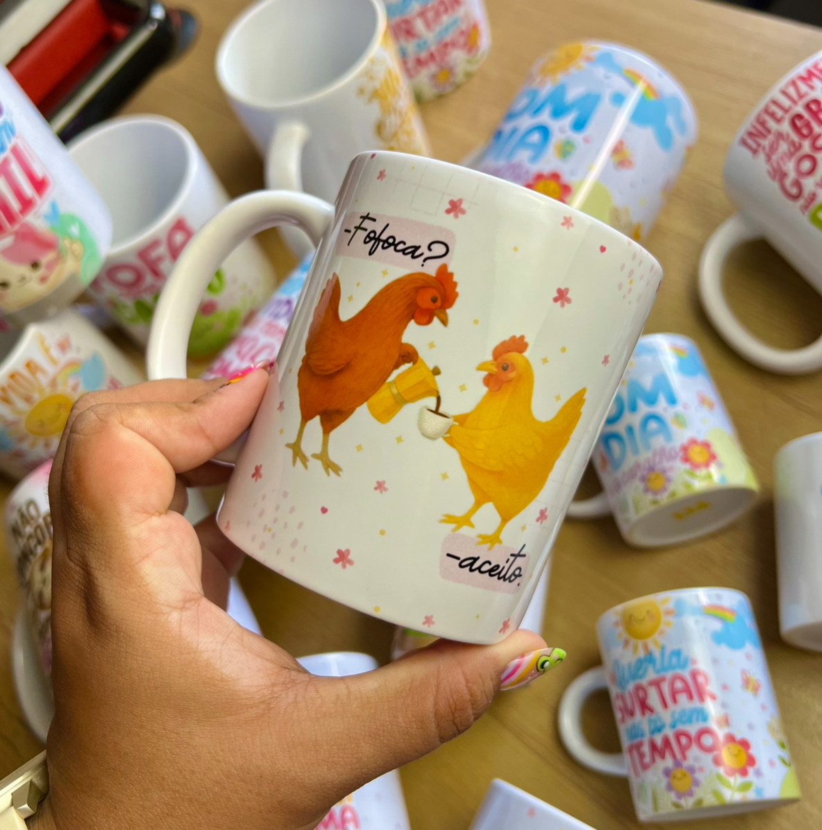 Arte Digital Para Caneca Amizade Galinha e Cobra 4 Arte Digital Para Caneca Amizade Galinha e Cobra - Imagem 4