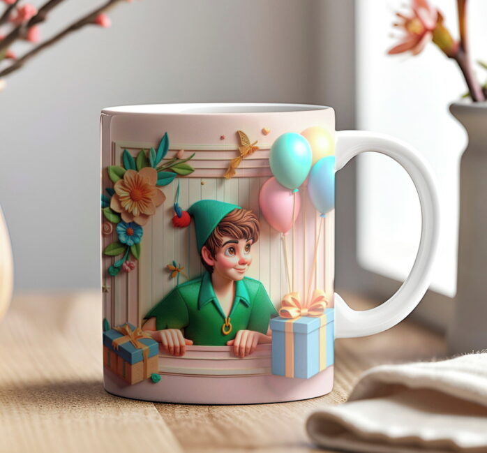 Artes Canecas Aniversários Personagens - Png