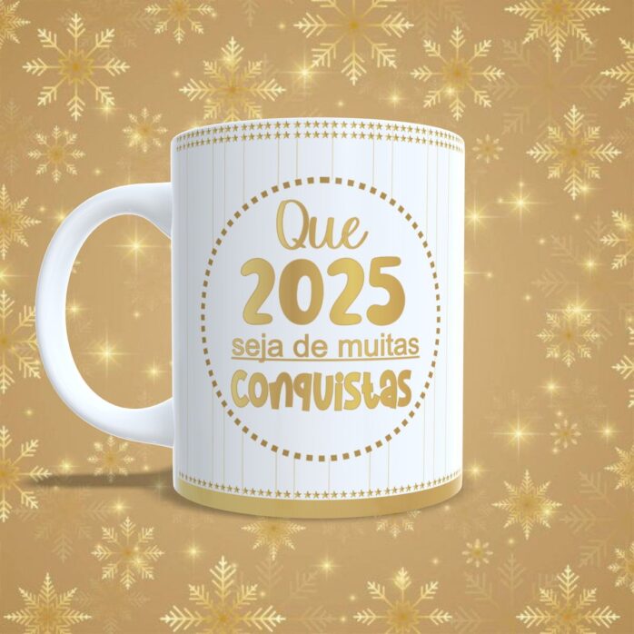 Artes Canecas Ano Novo 2025- Png e pdf