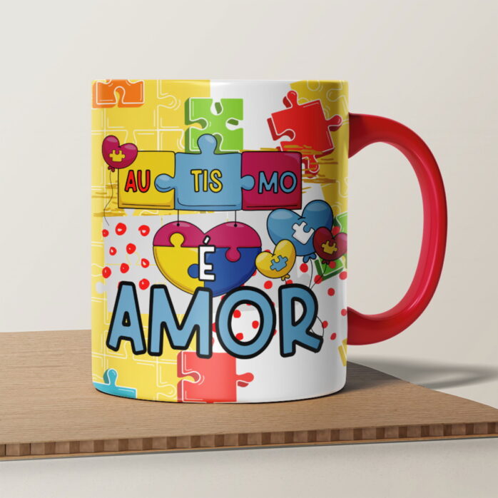 Artes Canecas Autismo - Png e Corel