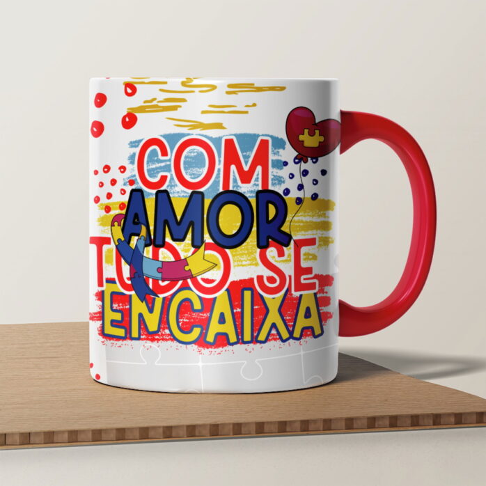 Artes Canecas Autismo - Png e Corel