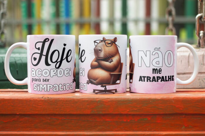 Artes Canecas Capivaras - Png + Elementos Soltos