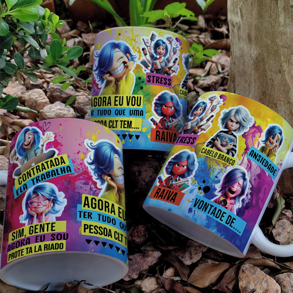 Artes PNG Caneca CLT Humor para Sublimação de Presentes 2 Artes PNG Caneca CLT Humor para Sublimação de Presentes - Imagem 2