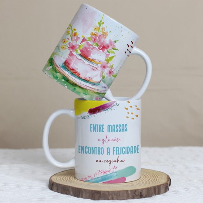 Artes Canecas Confeiteira - Png e Corel
