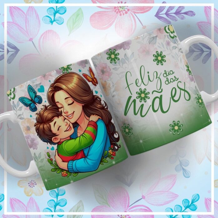 Artes Canecas Dia das Mães Desenhos - Png e Corel