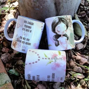 Artes Canecas Eucaristia Menina e Menino