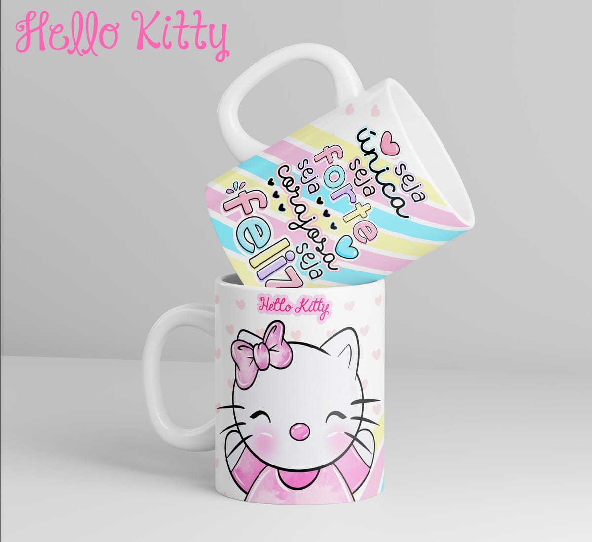 Kit Artes Digitais Hello Kitty para Caneca PNG e Corel 2 Kit Artes Digitais Hello Kitty para Caneca PNG e Corel - Imagem 2