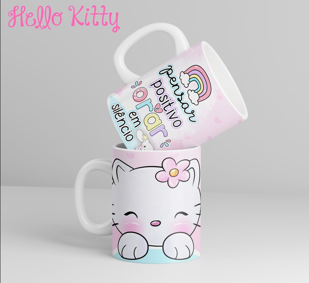 Kit Artes Digitais Hello Kitty para Caneca PNG e Corel 3 Kit Artes Digitais Hello Kitty para Caneca PNG e Corel - Imagem 3