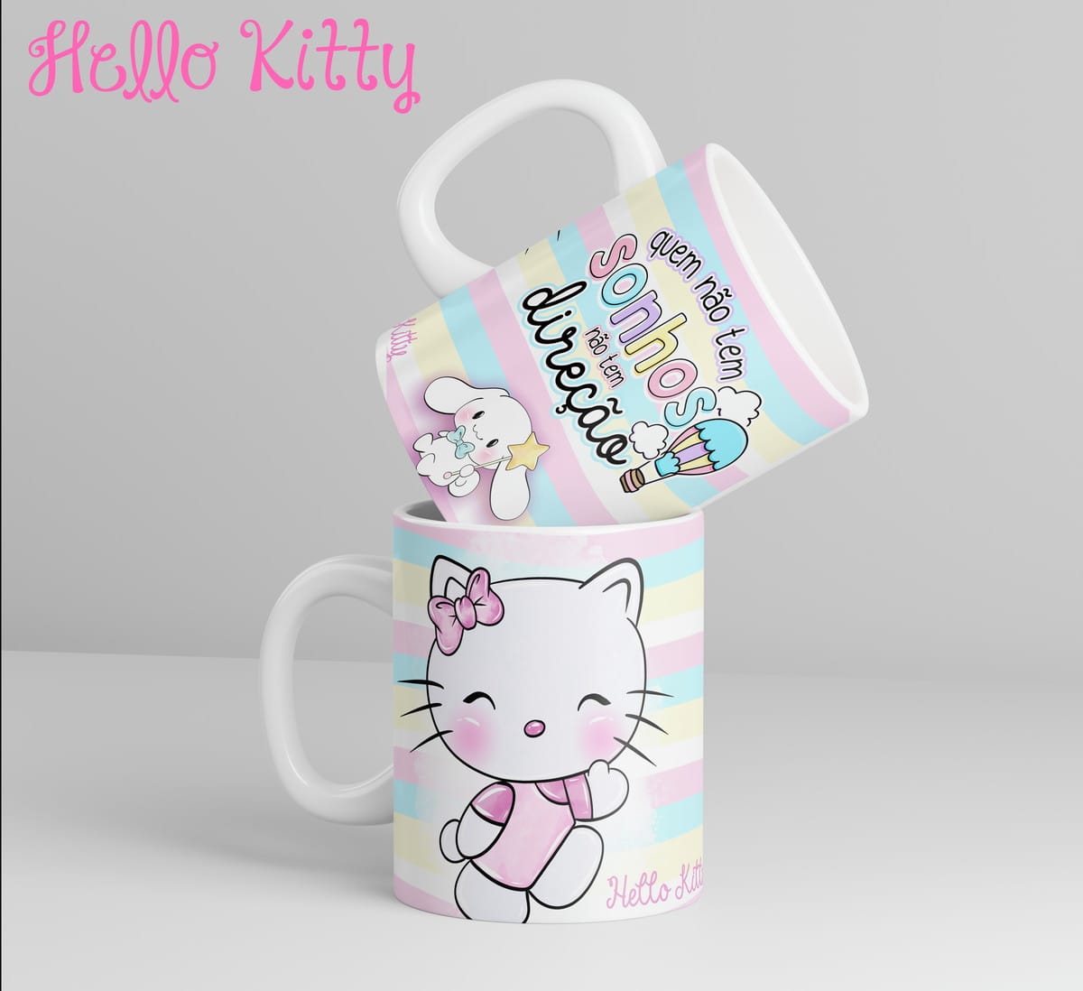 Kit Artes Digitais Hello Kitty para Caneca PNG e Corel 4 Kit Artes Digitais Hello Kitty para Caneca PNG e Corel - Imagem 4
