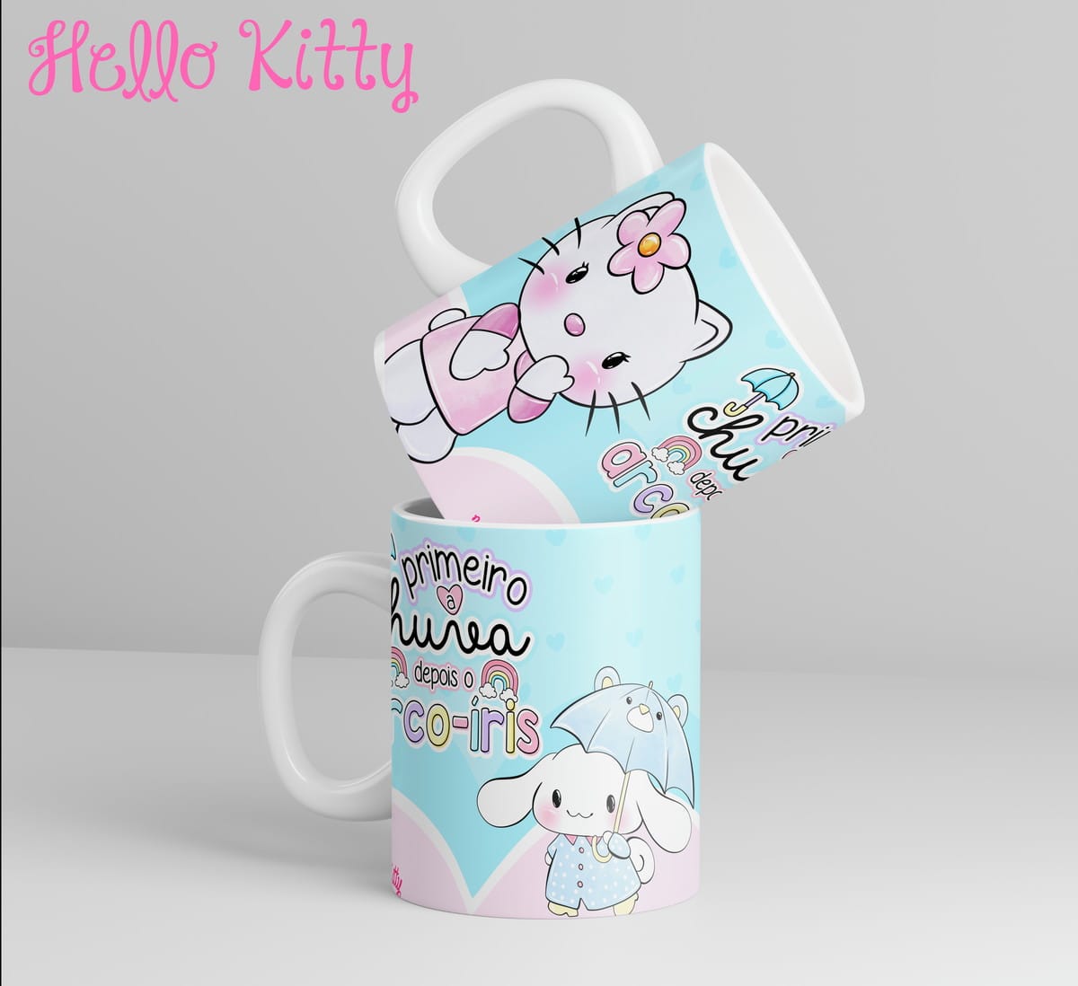 Kit Artes Digitais Hello Kitty para Caneca PNG e Corel 5 Kit Artes Digitais Hello Kitty para Caneca PNG e Corel - Imagem 5