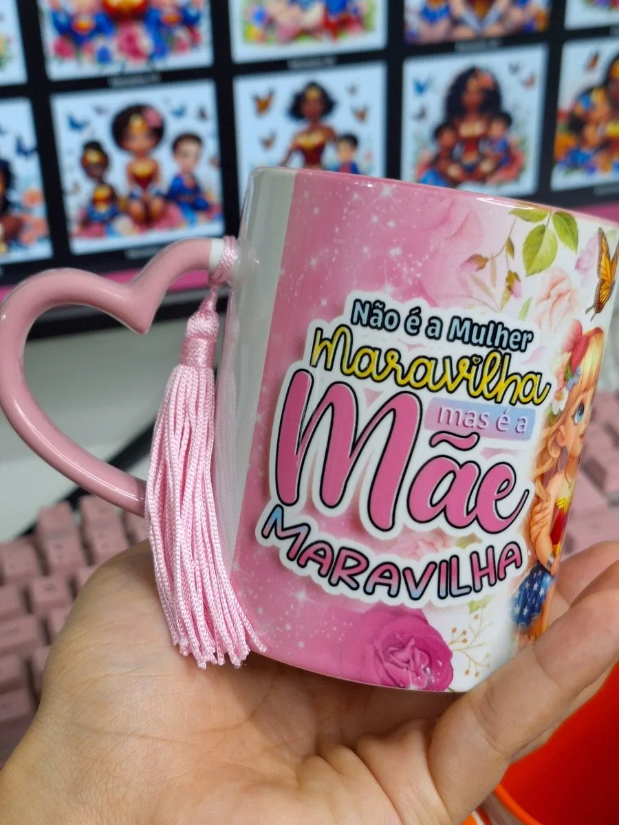 Artes Canecas Mãe Maravilha - Png