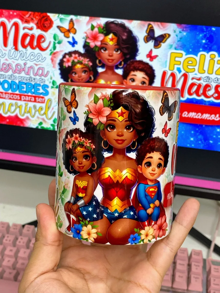 Artes Canecas Mãe Maravilha - Png