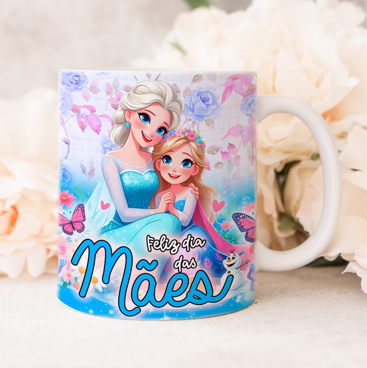 Artes Digitais Caneca Dia das Mães com Princesas 3 Artes Digitais Caneca Dia das Mães com Princesas - Imagem 3