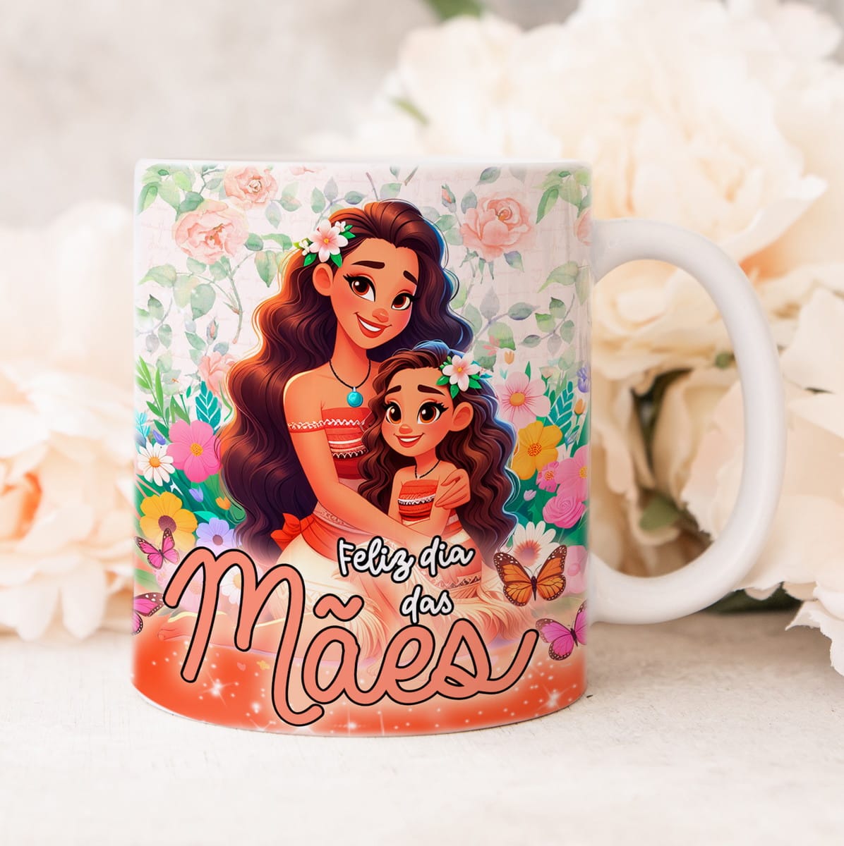 Artes Digitais Caneca Dia das Mães com Princesas 5 Artes Digitais Caneca Dia das Mães com Princesas - Imagem 5