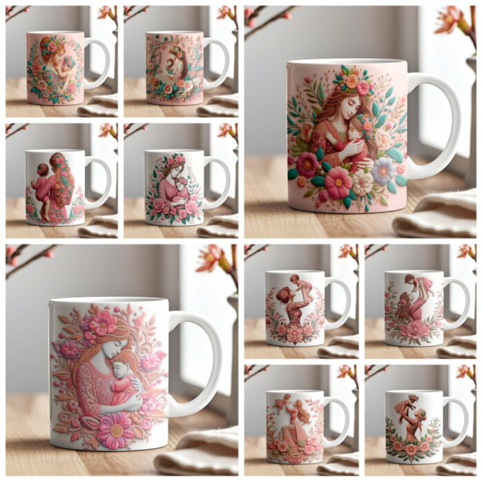 Artes Canecas Maes 3d Png