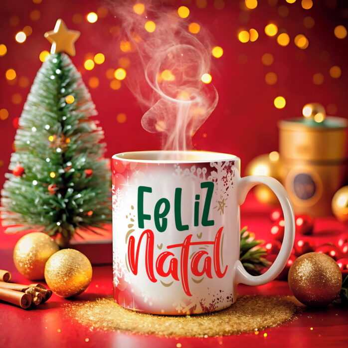 Artes Canecas Natal 2024 - Png e Corel